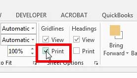 print grid lines in excel for mac